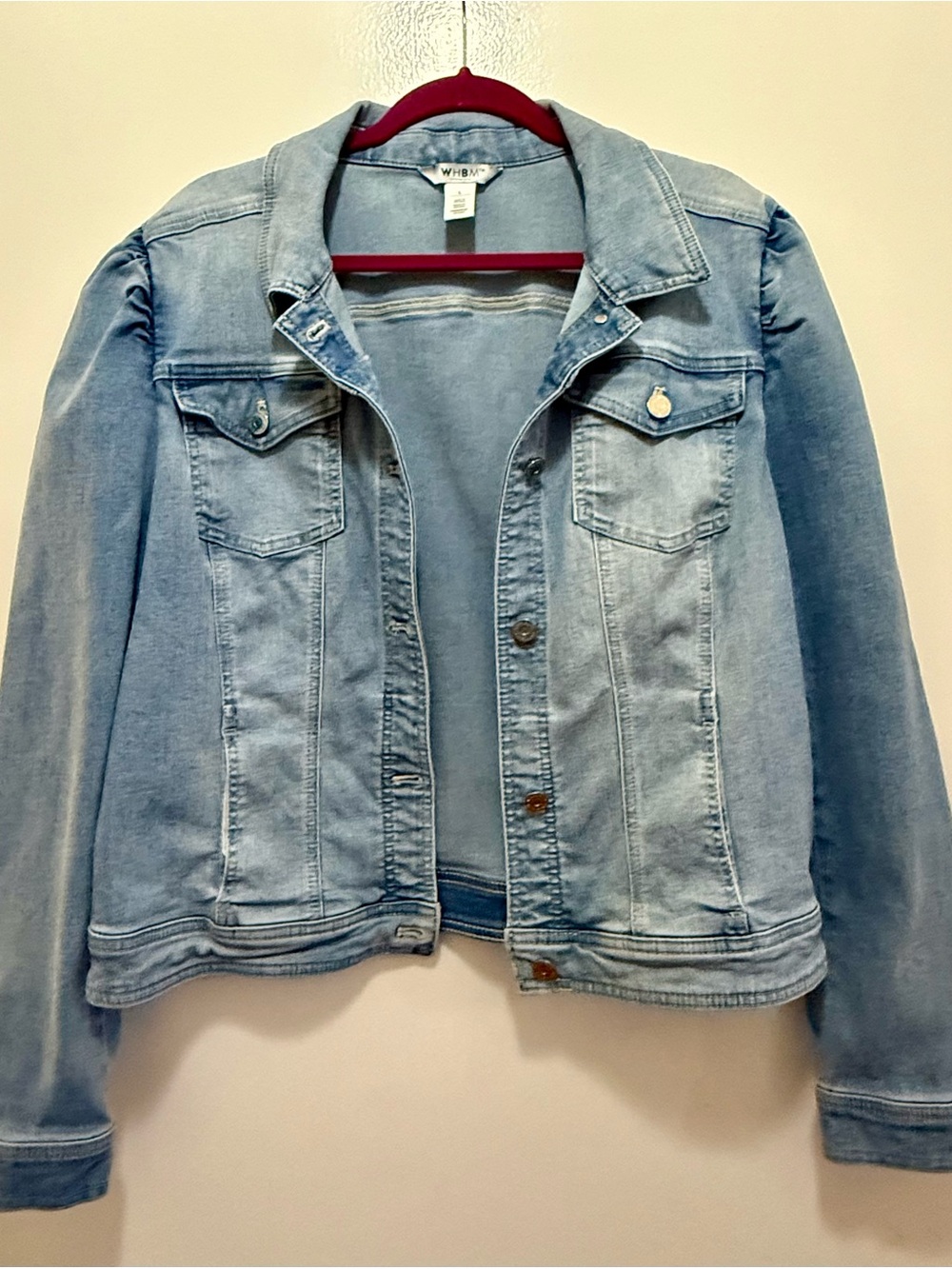 White House Black Market Denim Jacket Large - Picture 2 of 5
